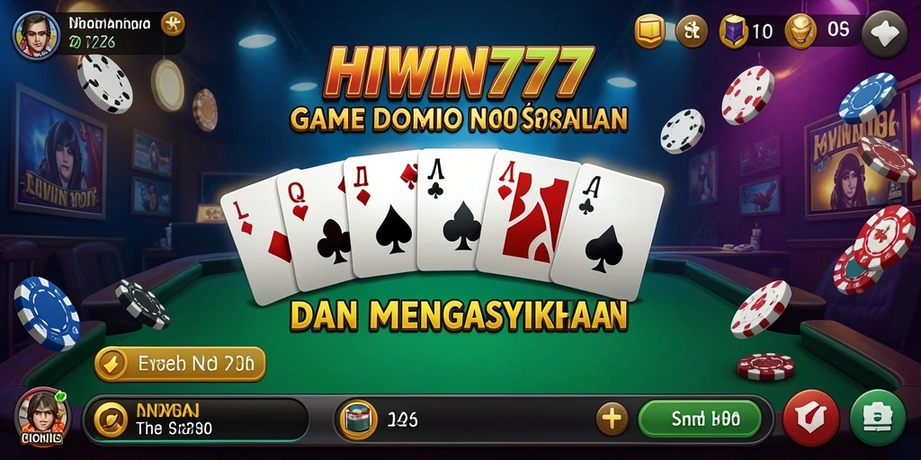 Screenshot gameplay Domino HIWIN777 yang menarik dan seru.