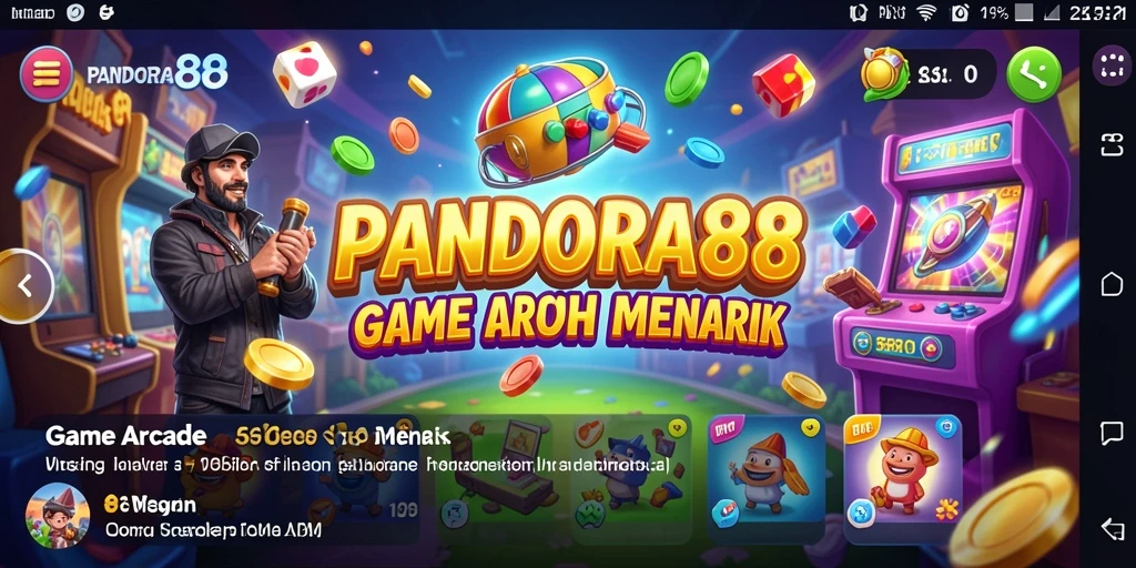 Screenshot gameplay arcade PANDORA88 yang seru dan menantang.