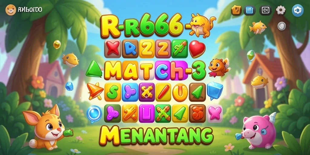 Tampilan gameplay RR666 yang penuh warna dan menantang.