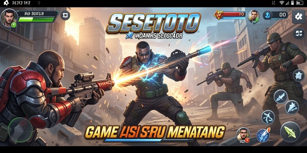 Tampilan gameplay seru dari SESETOTO dengan aksi penuh ketegangan.