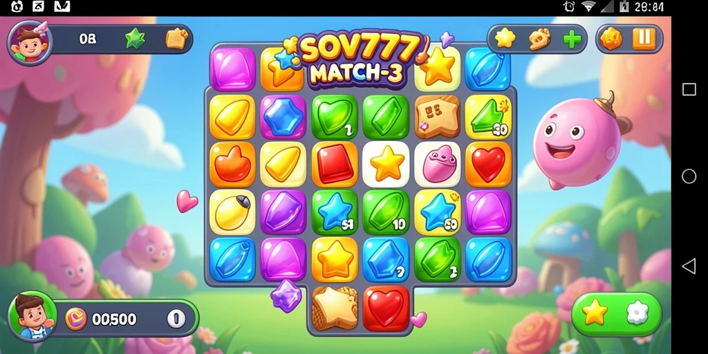 Tampilan menarik dari gameplay SOV777 yang penuh warna.